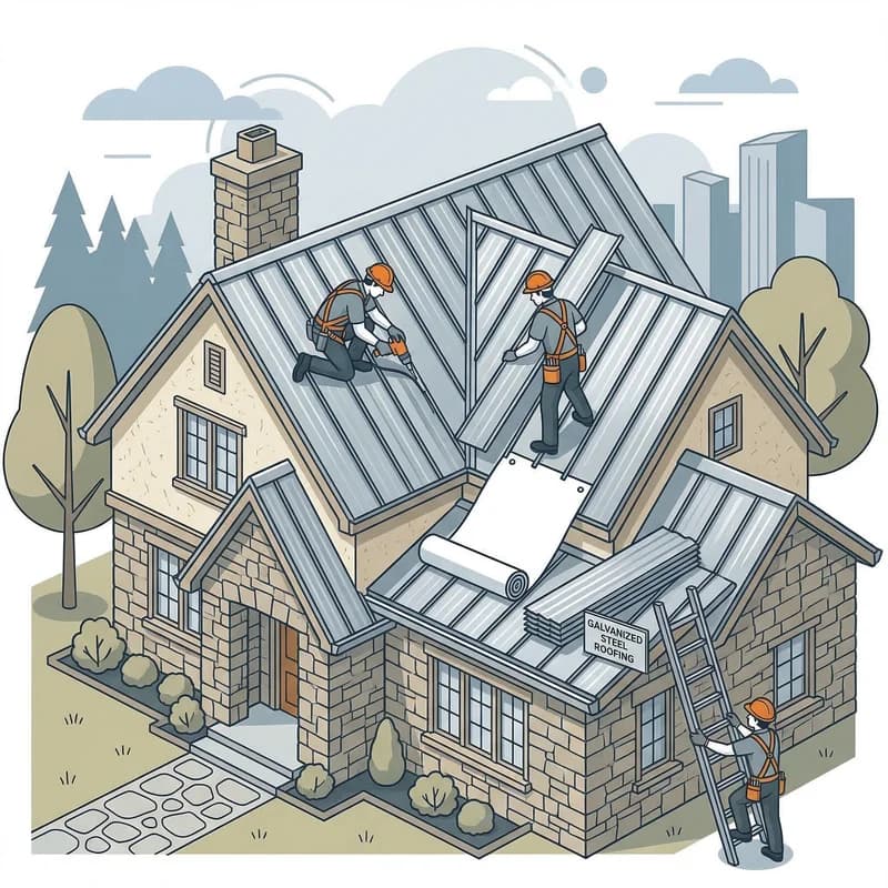 Metal Roofing illustration